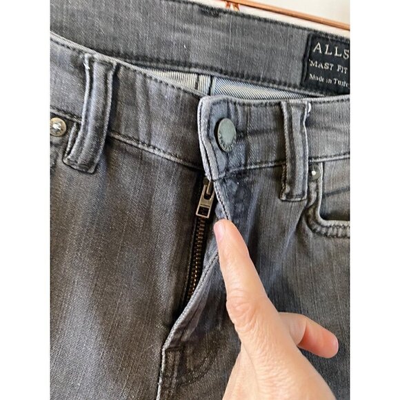 Allsaints Mast Fit Panel Gray Skinny Jeans 27 new without tags - Picture 11 of 11